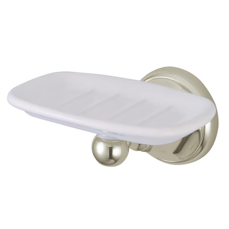 KINGSTON BRASS Metropolitan Wall Mount Soap Dish Holder, Brushed Nickel BA4815SN